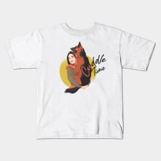 Dog Cuddle Time Kids T-Shirt